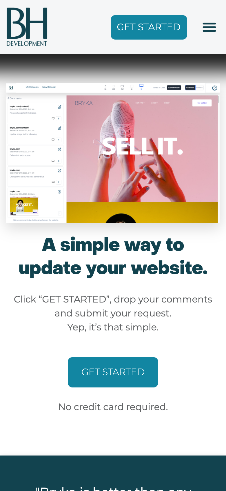 Bryka Helps mobile request flow