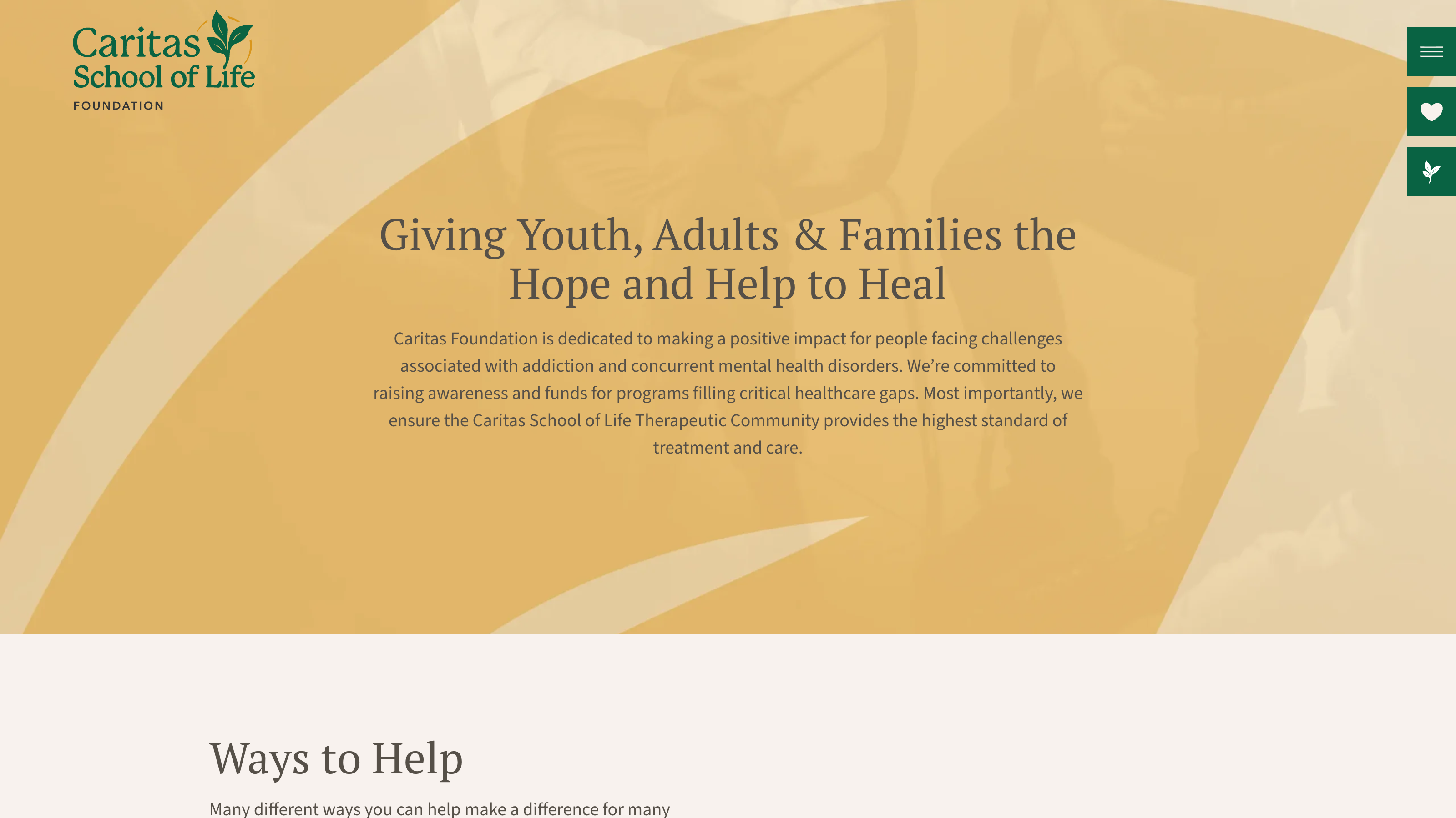 Caritas Foundation homepage