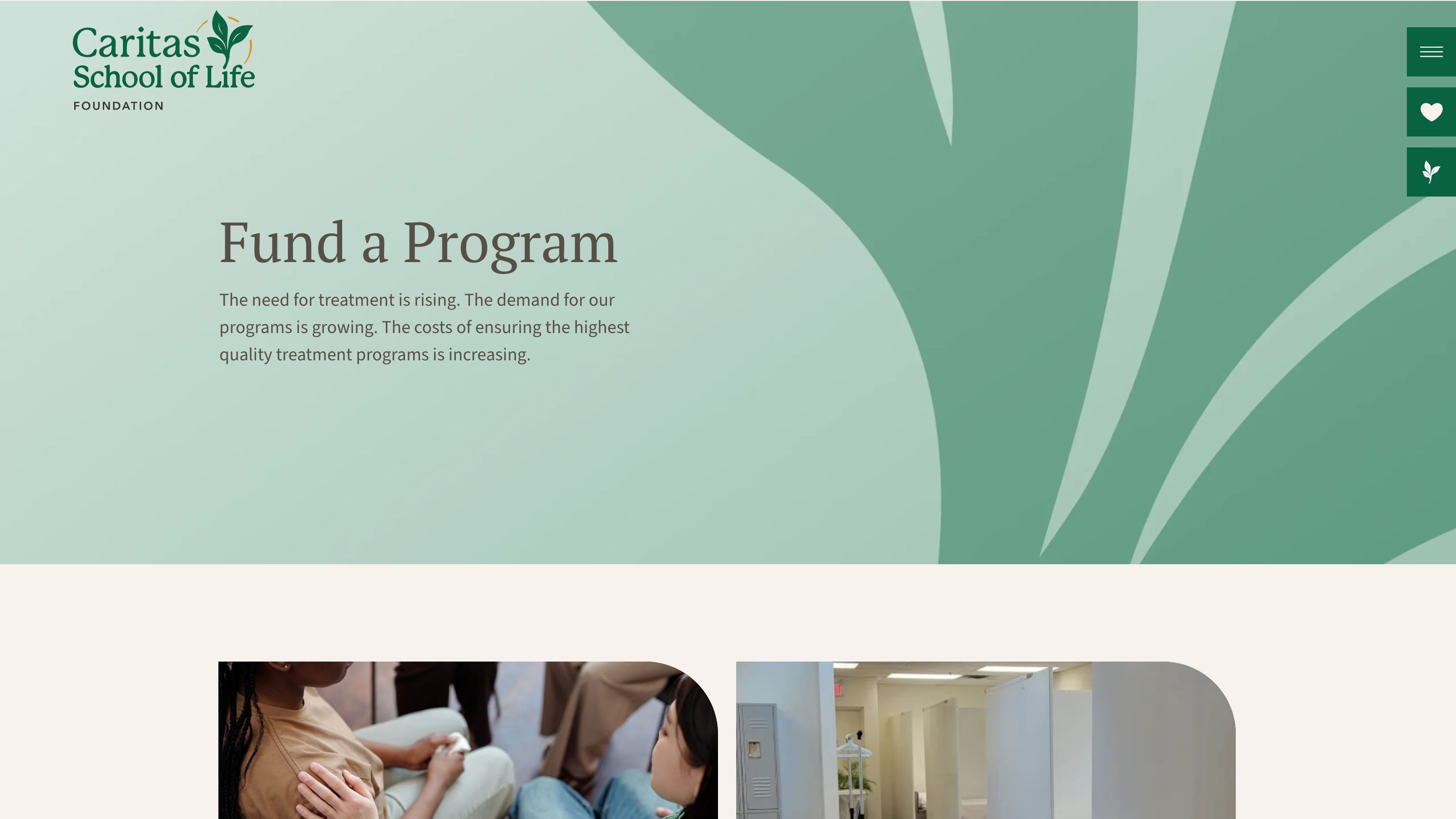 Caritas Foundation fund-a-program page