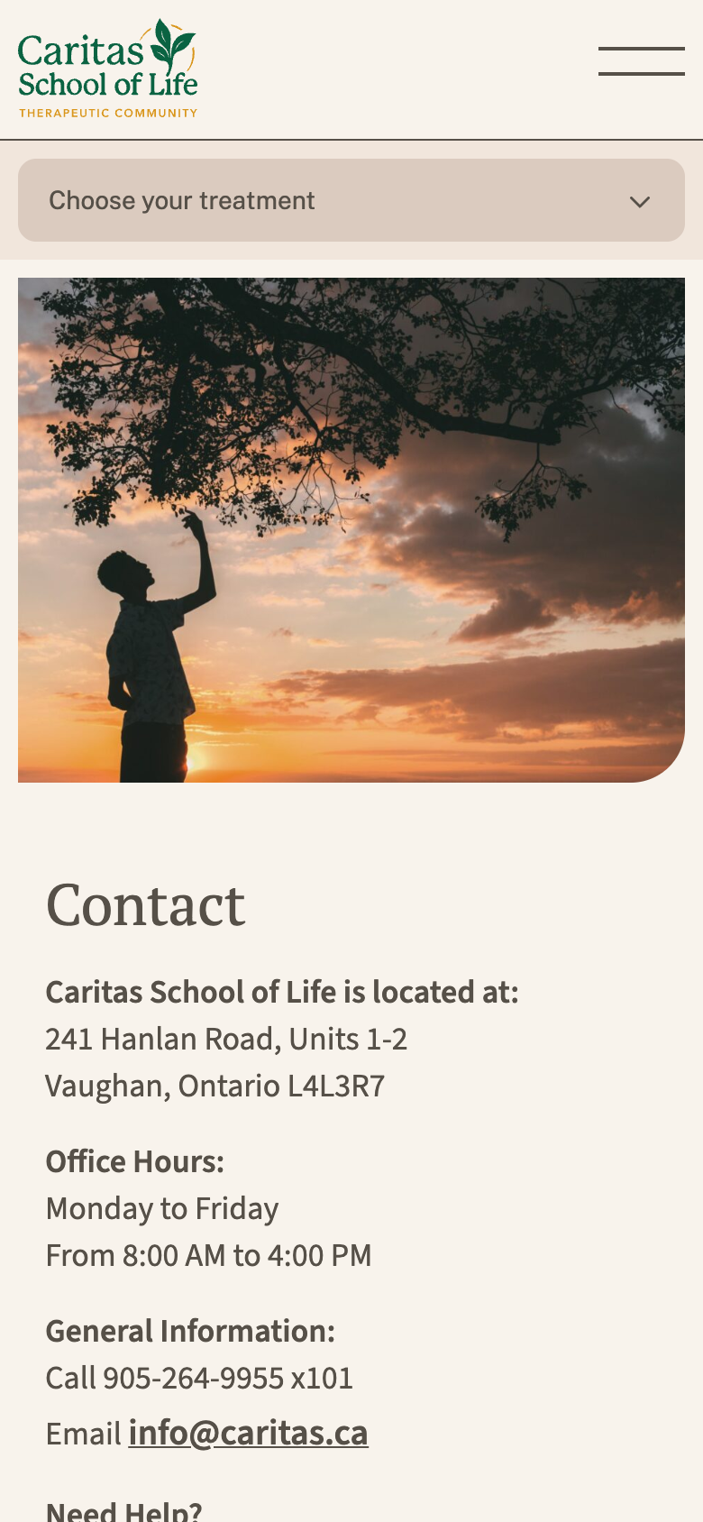 Caritas mobile contact