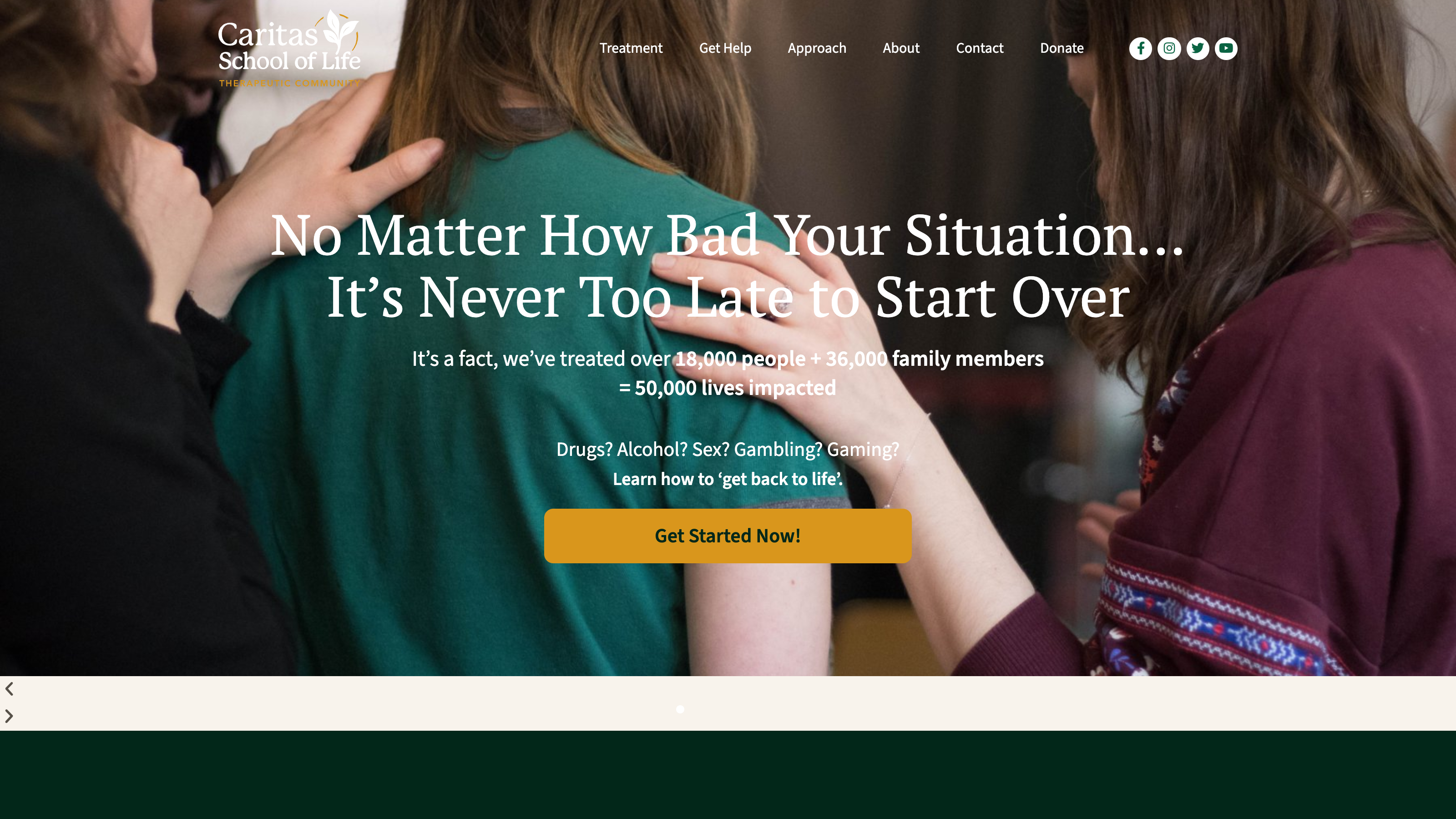 Caritas family services page