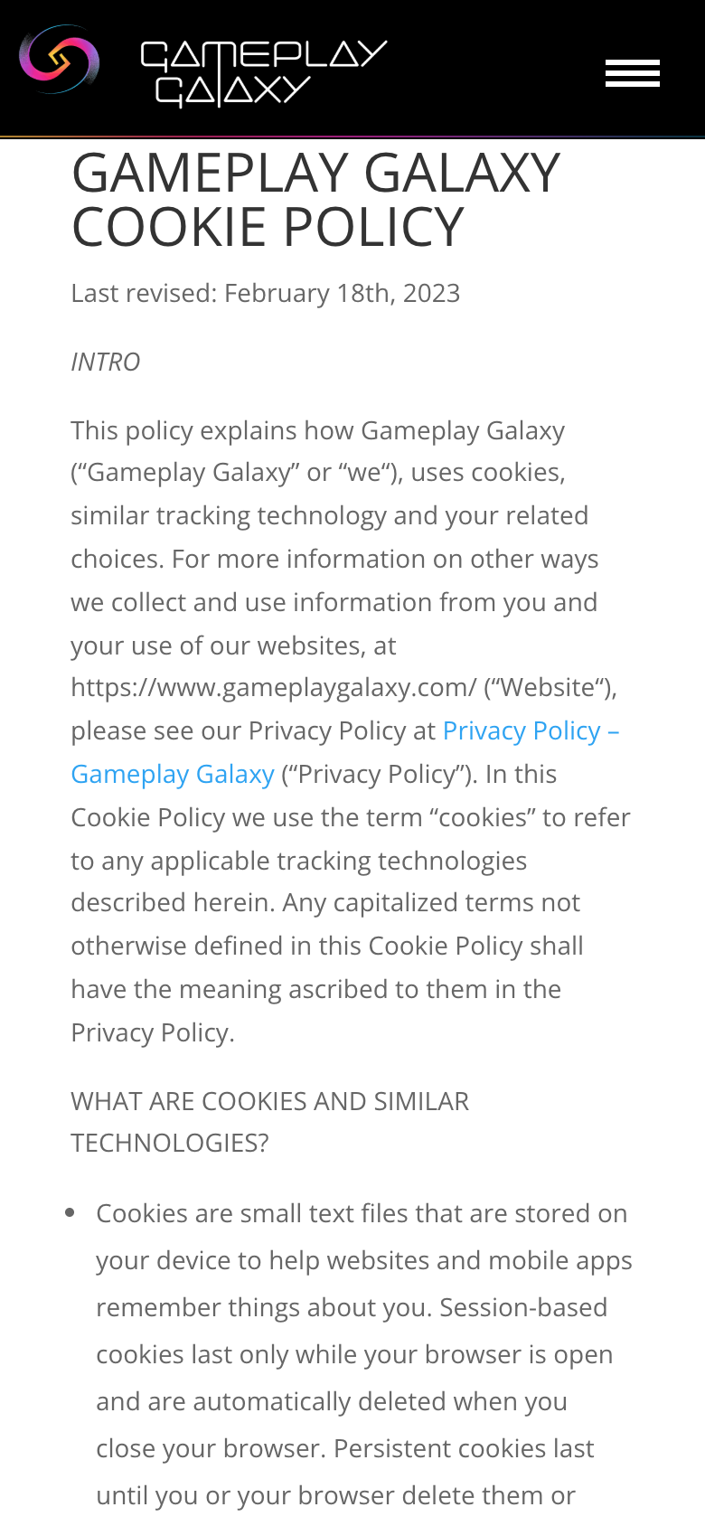Gameplay Galaxy mobile ecosystem