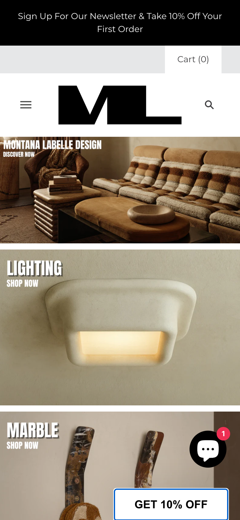 Montana Labelle mobile homepage