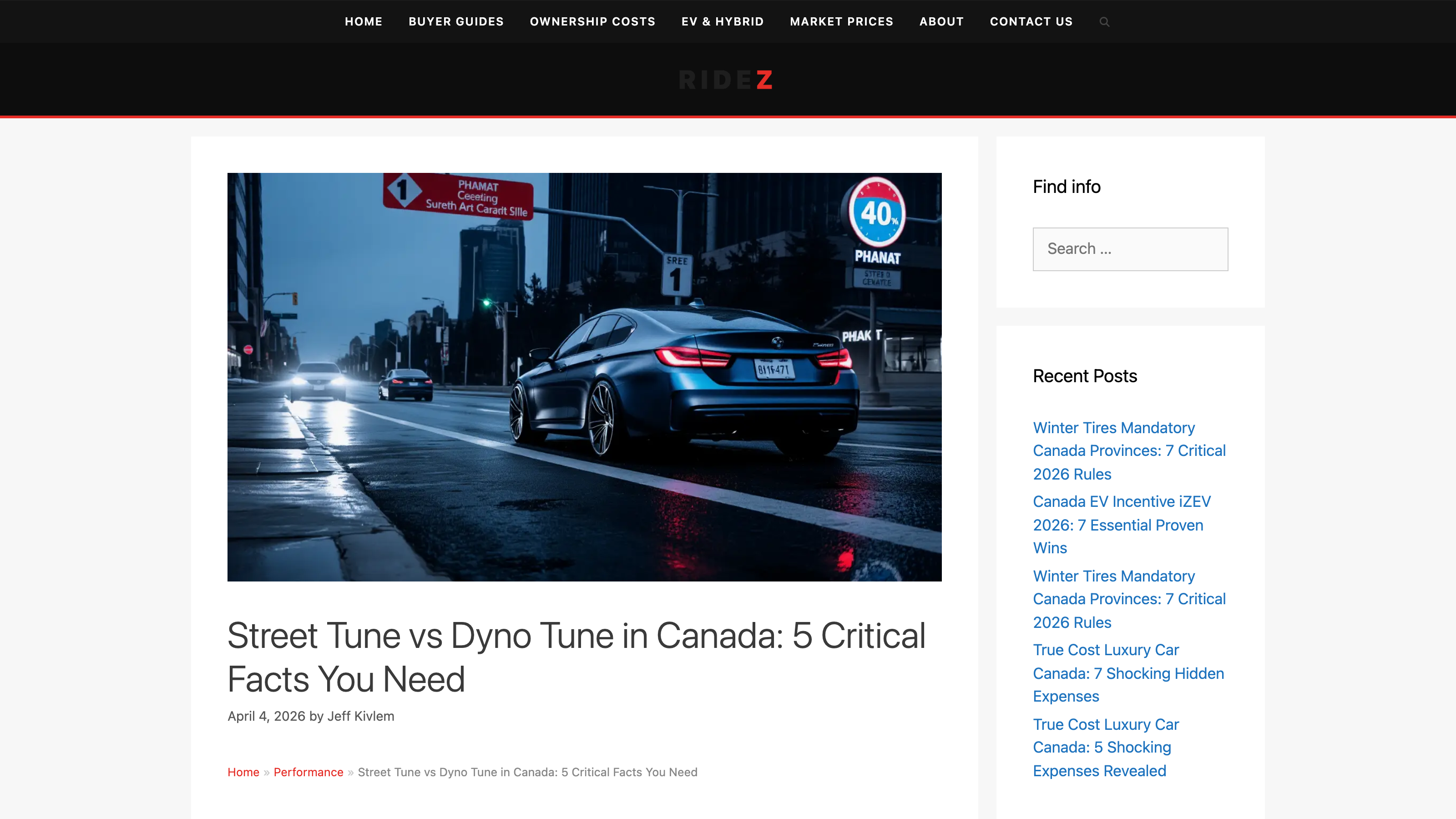 Ridez about page with editorial team and independence statement