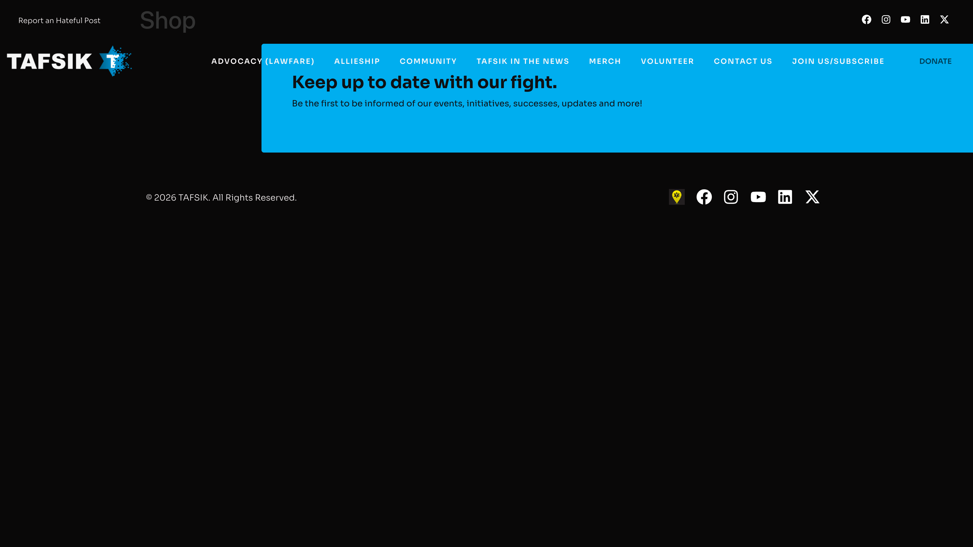 Tafsik homepage mission statement