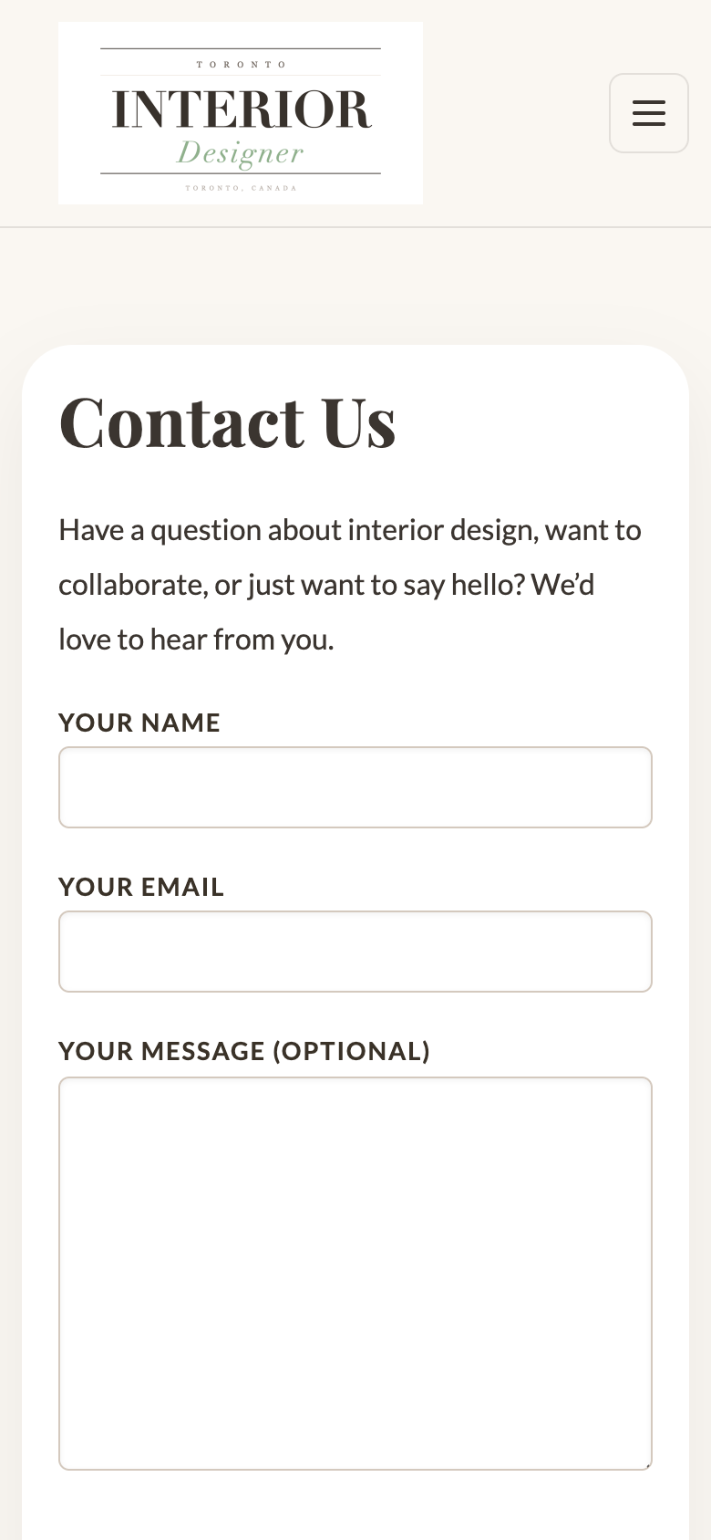 Toronto Interior Designer mobile category browse