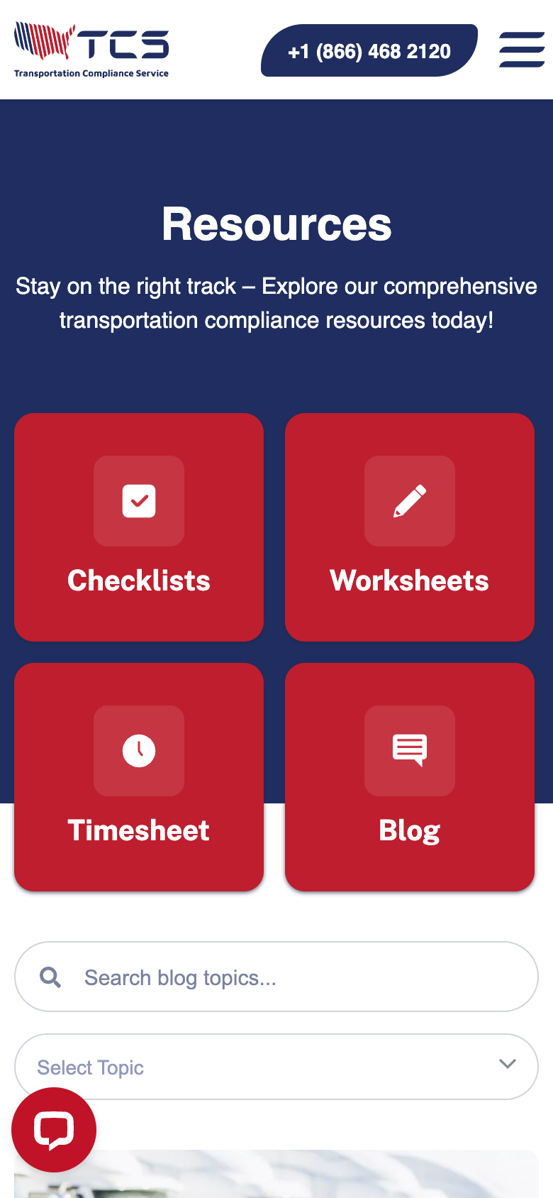 Transportation Compliance Service mobile resource downloads