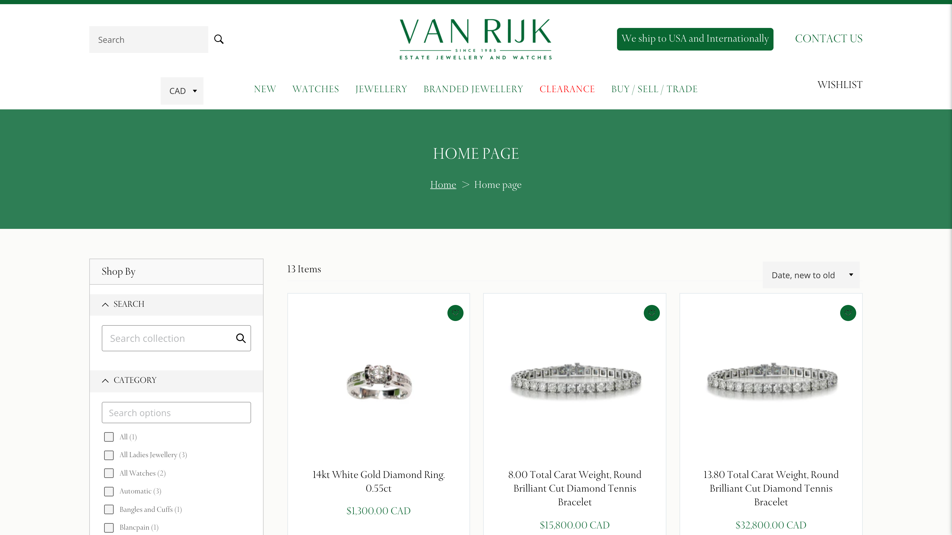 Van Rijk watches catalogue